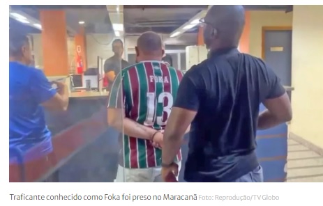 Traficante é preso enquanto via jogo do Fluminense no Maracanã