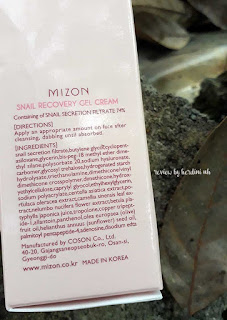 Mizon Snail Recovery Gel Cream