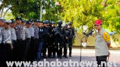 Polres Pinrang dan kodim Gelar  Apel Pengamanan Pembukaan Porda Sulsel ke XVI