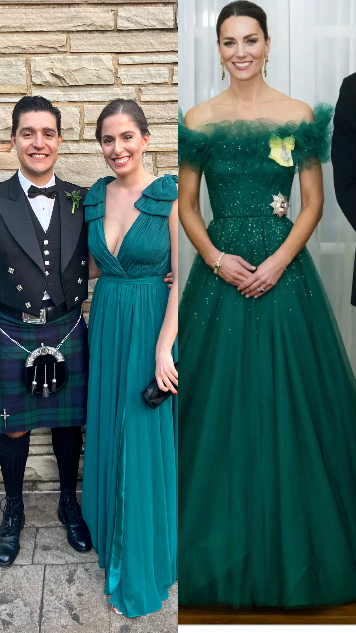 Kate Middleton evening gown, green gown, green dress
