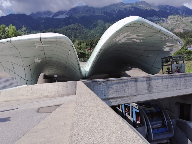 The Hungerburg funicular station designed by Zaha Hadid
