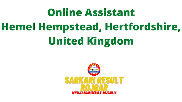 Online Assistant Hemel Hempstead, Hertfordshire, United Kingdom