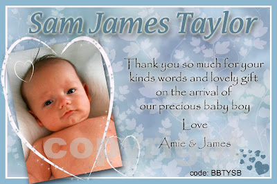   Cards  Baby Gifts on Tales   Personalised Baby Birth Announcements   Thank You Cards