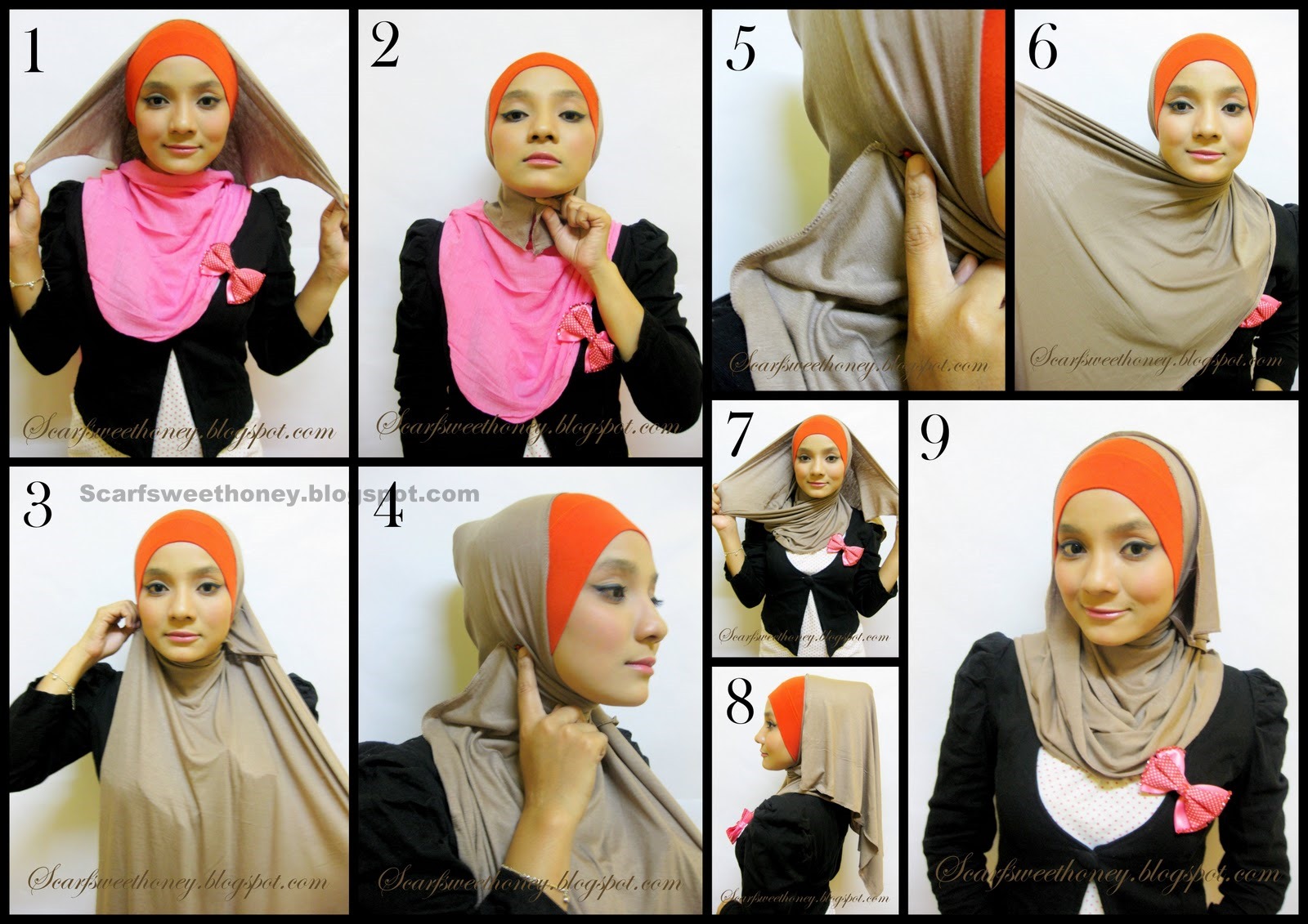 20 Foto Tutorial Hijab Ala Rina Nose Tahun 2017 Tutorial Hijab