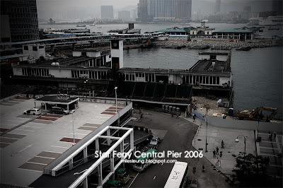 Demolition of Star Ferry Central Pier, Hong Kong, 2006