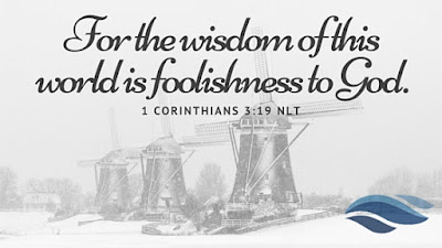 For the wisdom of this world is foolishness to God.