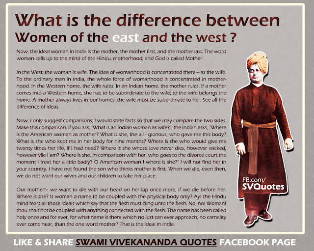 What is the difference between Indian women and Women of the West ?