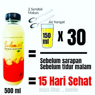 Sarlem sari buah lemon obat herbal pelangsing alami