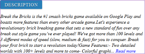 Break the Bricks game review