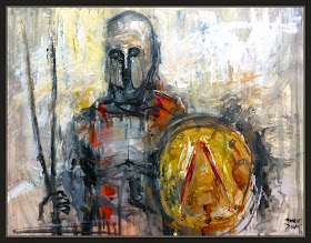 ESPARTA-ARTE-GUERRA-PINTURA-SOLDADOS-ESPARTANOS-GRECIA-ESCUDO-LAMBDA-ARMAS-PINTOR-ERNEST DESCALS-