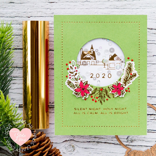 how to,handmade card,Stamps,Christmas Foiled Basics Collection by Yana Smakula,Guest Designer,ilovedoingallthingscrafty,Elegant Foiled Christmas Cards,stamping,Spellbinders,Die cutting,card making,