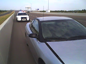 Police car on highway