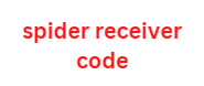 spider receiver code