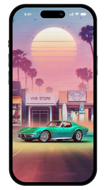 WALLPAPER AESTHETIC - RETRO CAR 80S