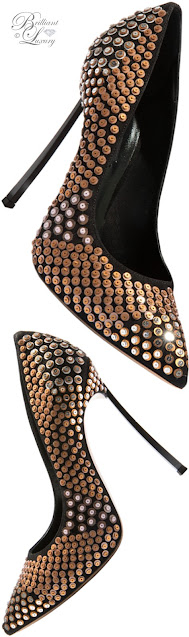 ♦Metal studded Casadei Blade pumps #casadei #shoes #brilliantluxury