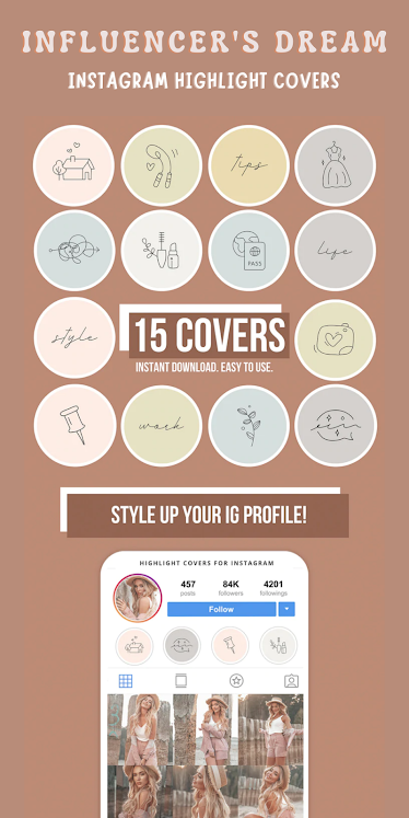 Best Aesthetic Instagram Highlight Cover Template For Influencer