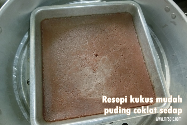 Resepi kukus mudah puding coklat sedap