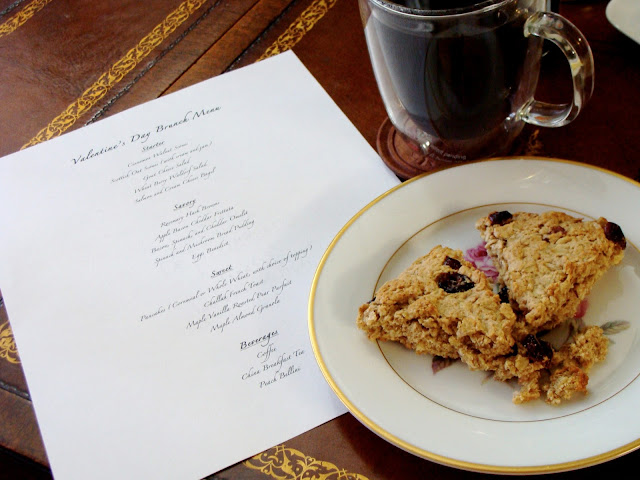 Scottish Oat Scones and Black Breakfast Tea and Coffee