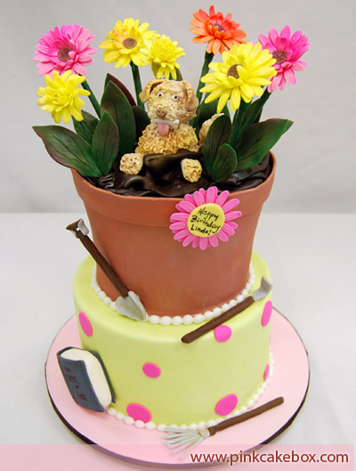 Unique Wedding  Cakes  Shaped Flower Pot  Food and Drink