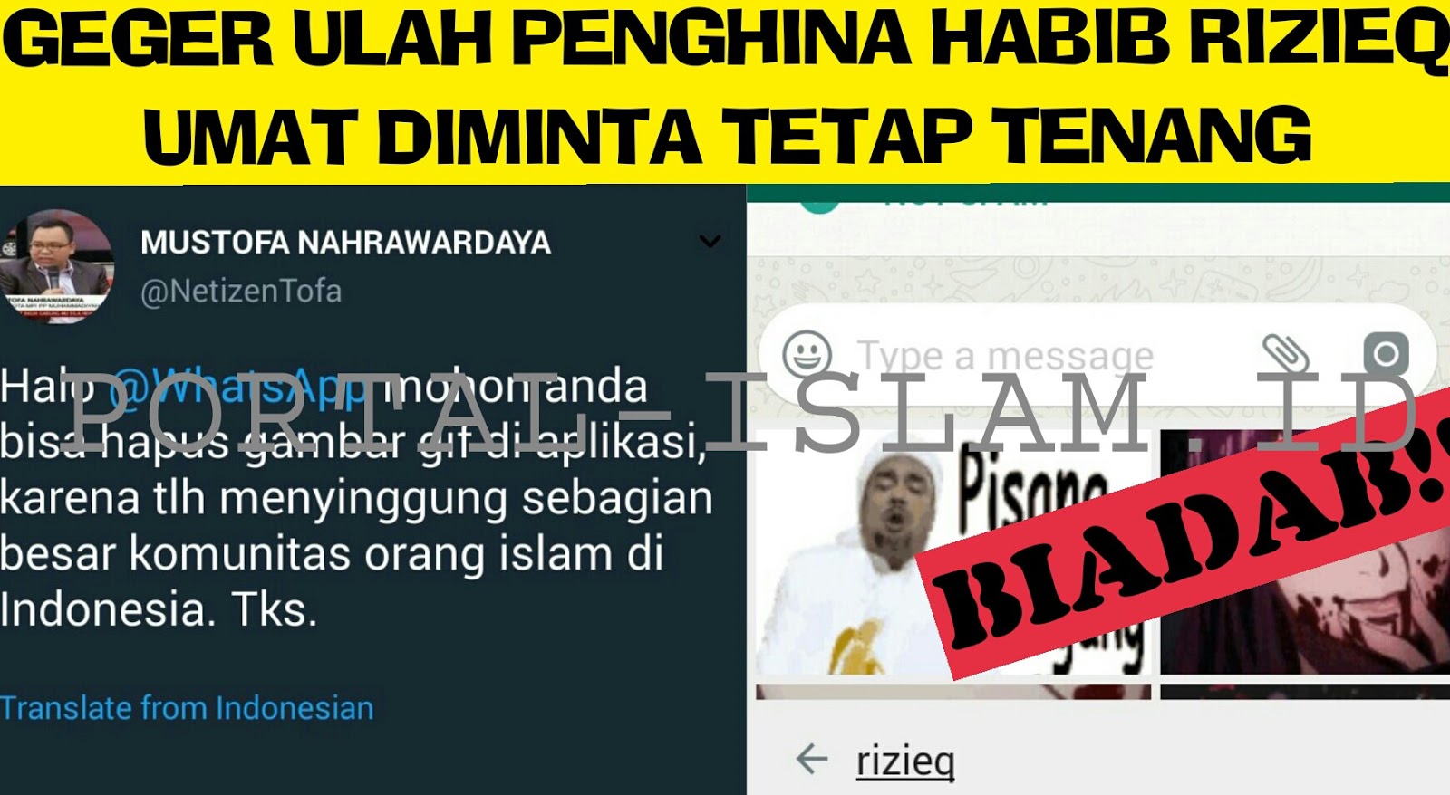 Innalillahi GIF Lecehkan Habib Rizieq Netizen KECAM 