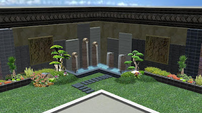 DESAIN WATER WALL DAN KOLAM KOI