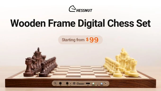 CHESSNUT AIR | Redefining the Standard in Digital Chess Set Extraordinary experience|Value for money|High quality wooden frame|Enhance your experience of playing online|Improve your skill by AI