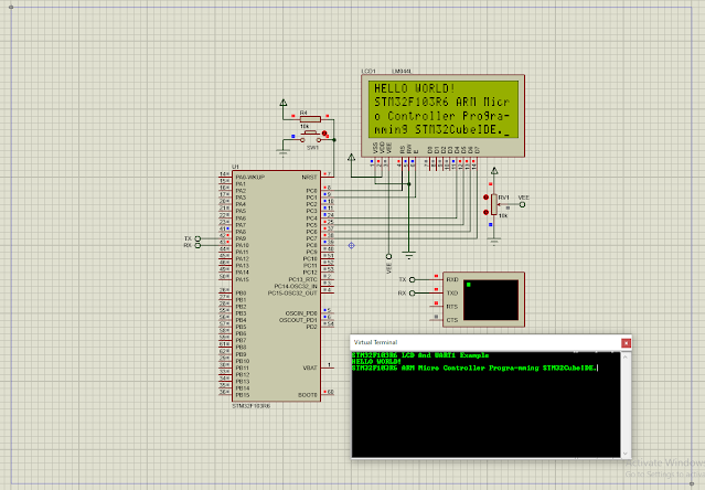 STM32F103R6 UART1 And Character LCD Example