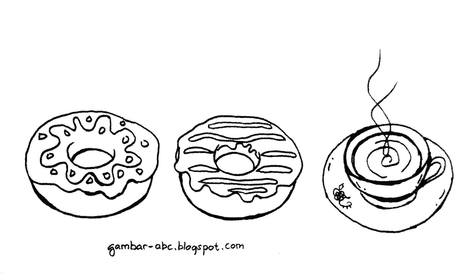 Sketsa Gambar Donat Garlerisket