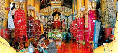 Buddhist temple on the Shwedagon Pagoda Platform