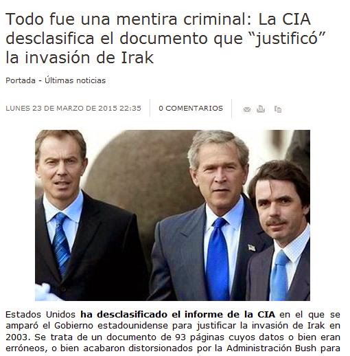 Resultado de imagen de Aznar criminal de guerra