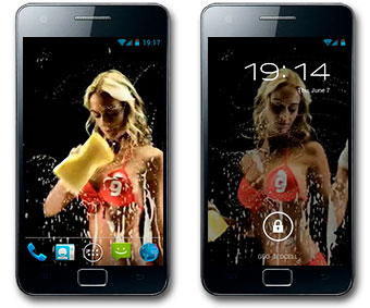 Bikini Girl Screen Washer Live Wallpaper on Android Applications  Bikini Girl Phone Washer Live Wallpaper