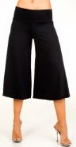 <br />Glam Attack Women's Stretch Gaucho Pants with Banded Waist from Shorts