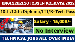 Engineering Jobs In Kolkata 2022 | Private Jobs In Kolkata 2022 | B.Tech Jobs In India 2022 | APPLY NOW