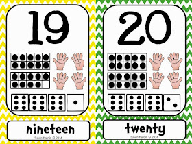 http://www.teacherspayteachers.com/Product/Number-Posters-and-Cards-1-20-Primary-Chevron-ten-frame-counting-fingers-dice-1288247