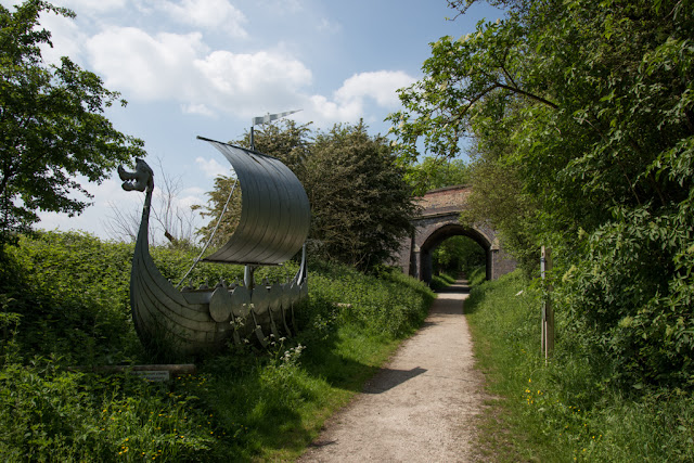 Viking longboat sculpture