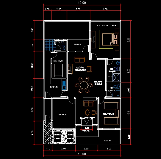 43 Contoh Denah Rumah Autocad Inspirasi Baru!