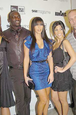 Kim Kardashian 944 Magazine Akon Dinner Photos