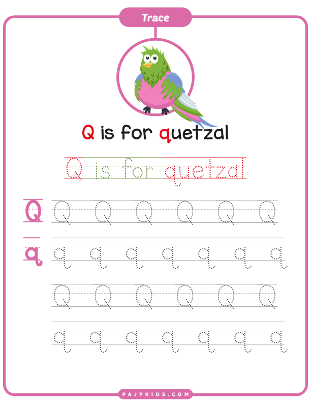 كتابة حرف q - طريقة كتابة حرف q - كتابة حرف q على السطر - كتابه حرف q - كيفية كتابة حرف q