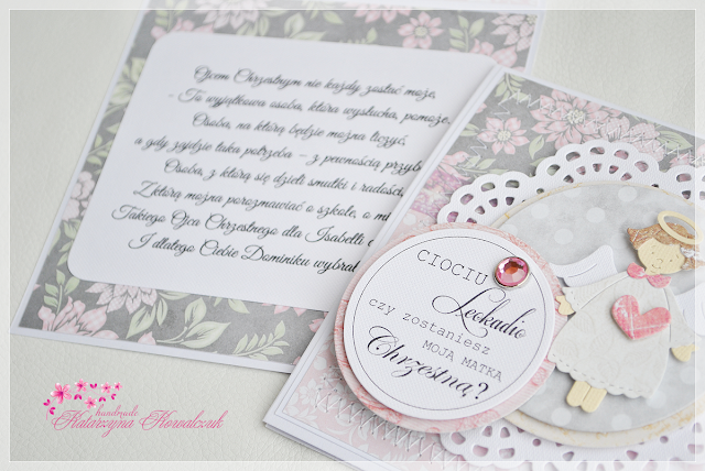 zapytanie o bycie rodzicem chrzestnym scrapbooking