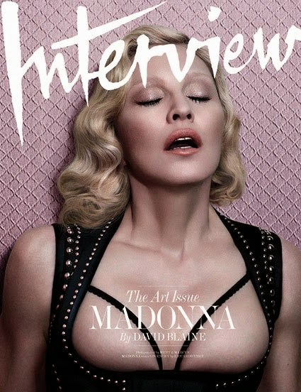 Photo: 56 year old Madonna poses topless for Interview magazine