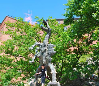 Fire Breathing Dragon Wawel Hill Krakow Poland