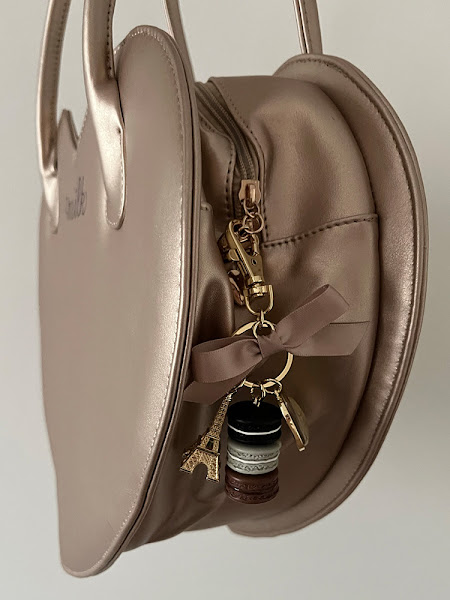 Ladurée keychain on a MILK bag