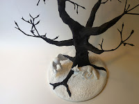 creative paperclay figures in landscape