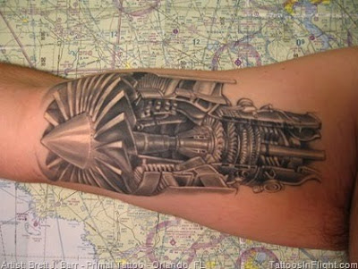 tattoo engine,airplane tattoo