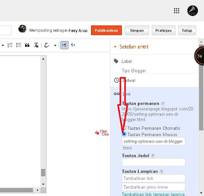 Seting optimasi seo diblogger