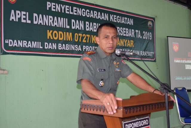 KodimKaranganyar - Apel Danramil dan Babinsa Tersebar 2019 Dandim Tekankan Anggota Wajib Berolahraga