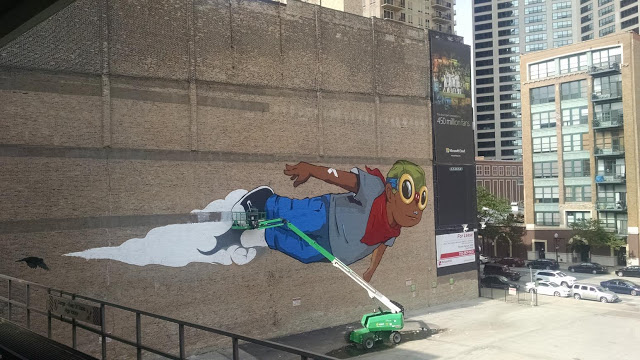 Our favorite WAC piece by Hebru Brantley (now covered up by new apartment building)