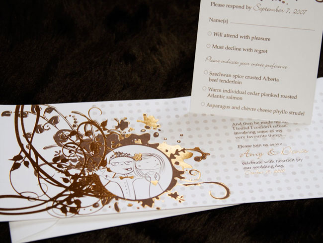 Teardrop wedding invitations