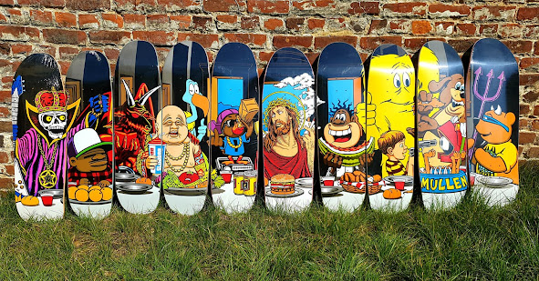 Old-school skateboards