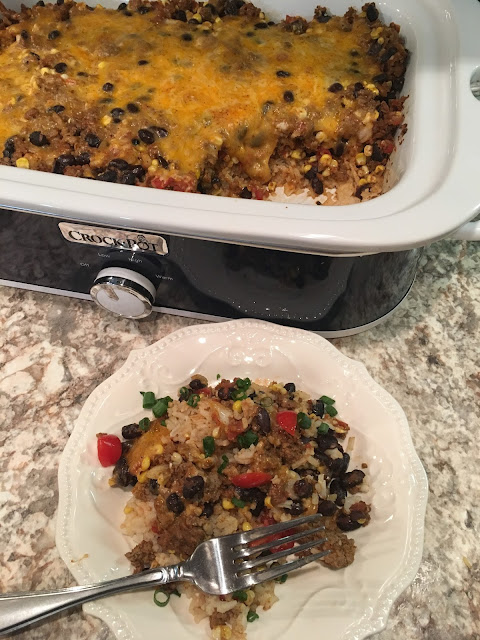 Crock Pot Taco Rice Casserole